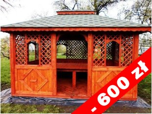 Rechteckiger Pavillon P7a 4 x 4 m 16 m2