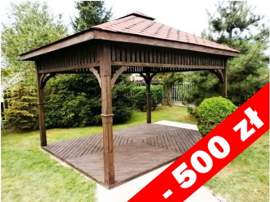 Rechteckiger Pavillon P8 3 x 3 m 9 m2