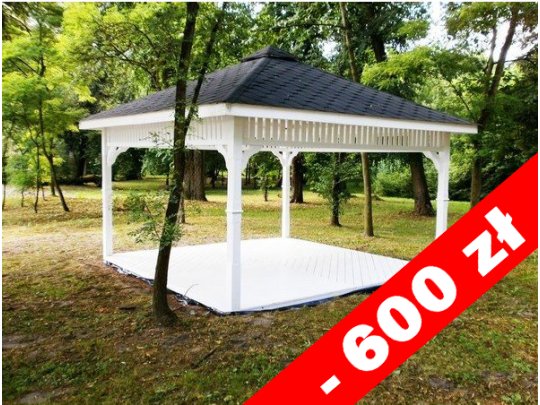 Rechteckiger Pavillon P8 4 x 4 m 16 m2