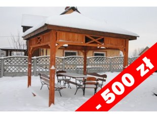 Rechteckiger Pavillon P8a 3 x 3 m 9m2