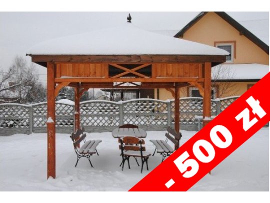 Rechteckiger Pavillon P8a 4 x 3 m 12 m2