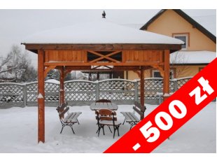 Rechteckiger Pavillon P8a 4 x 3 m 12 m2