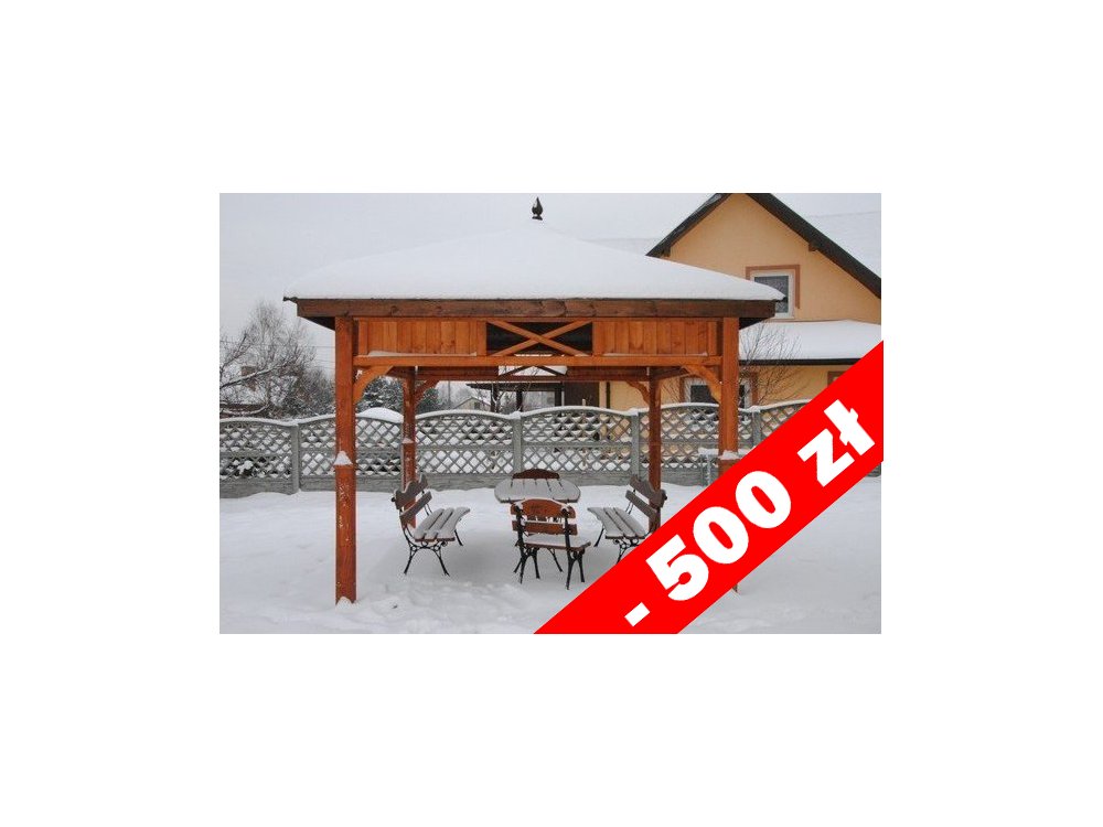 Rechteckiger Pavillon P8a 4 x 3 m 12 m2