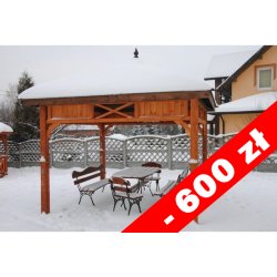 Rechteckiger Pavillon P8a 4 x 4 m 16 m2