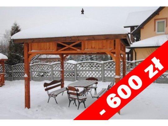 Rechteckiger Pavillon P8a 4 x 4 m 16 m2