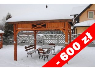 Rechteckiger Pavillon P8a 4 x 4 m 16 m2