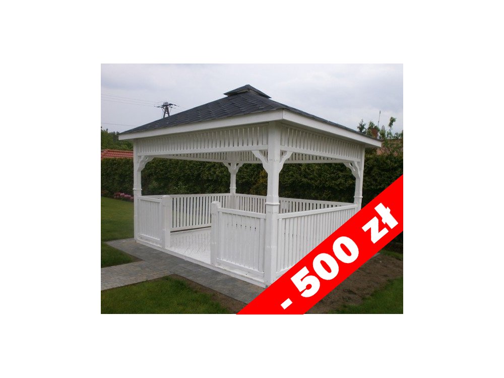 Rectangular gazebo P9 4 x 3 m 12 m2