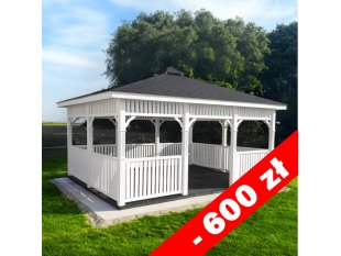 Rechteckiger Pavillon P9 4 x 4 m 16 m2