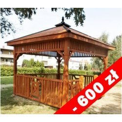 Rechteckiger Pavillon P9b 4 x 4 m 16 m2