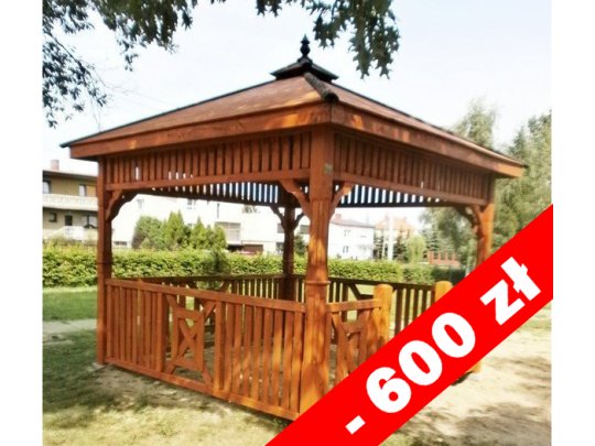 Rechteckiger Pavillon P9b 4 x 4 m 16 m2