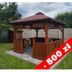 Rectangular gazebo P9c 4 x 3 m 12 m2