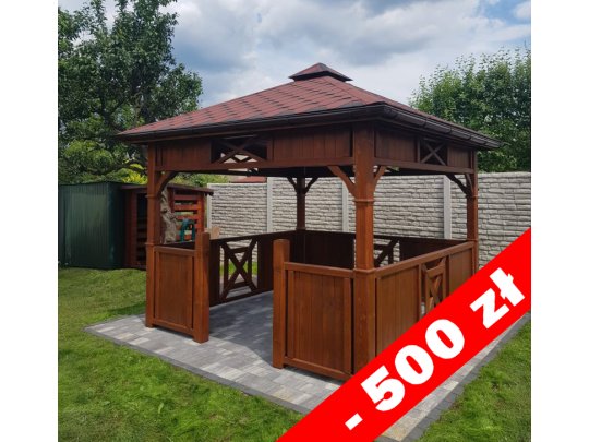 Rechteckiger Pavillon P9c 4 x 3 m 12 m2