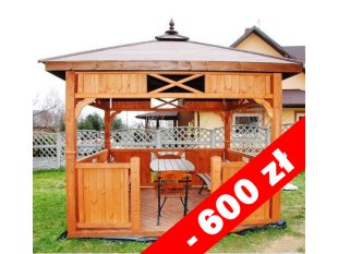 Rechteckiger Pavillon P9c 4 x 4 m 16 m2