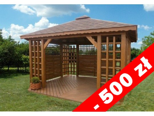 Gazebo Staropolska 2 rectangular 4 x 3 m 12 m2