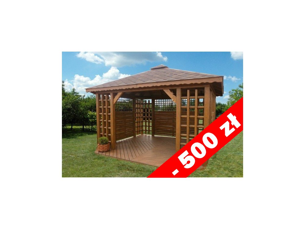 Gazebo Staropolska 2 rectangular 4 x 3 m 12 m2