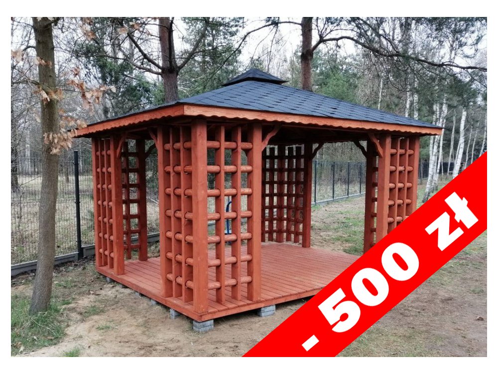 Altpolnischer rechteckiger Pavillon 4 x 3 m 12 m2