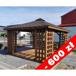 Old Polish rectangular gazebo 4 x 4 m 16 m2
