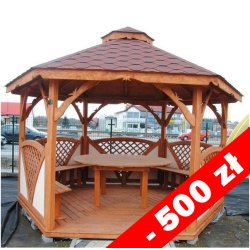 Hexagonal gazebo C1 ∅ 3.2m 8m2