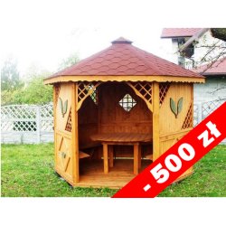Hexagonal gazebo S1 ∅ 3.9m 12m2