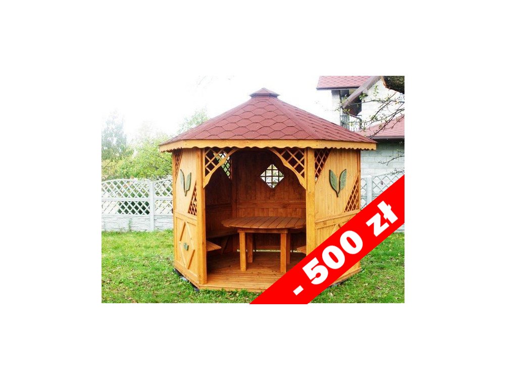 Hexagonal gazebo S1 ∅ 3.9m 12m2