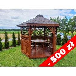 Sechseckiger Pavillon S2a ∅ 3,2m 8m2