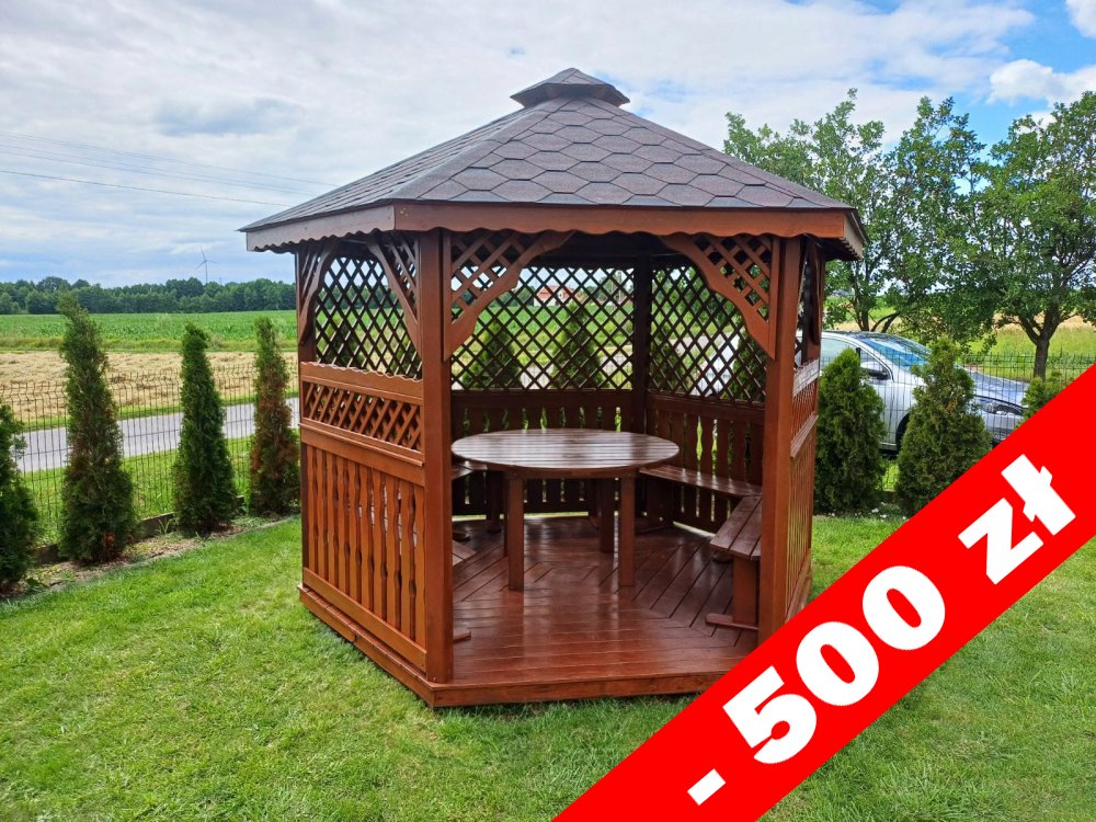 Sechseckiger Pavillon S2a ∅ 3,2m 8m2