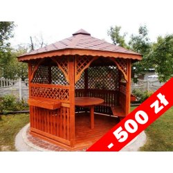 Sechseckiger Pavillon S2a ∅ 3,9m 12m2