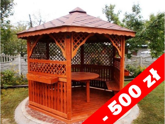 Sechseckiger Pavillon S2a ∅ 3,9m 12m2