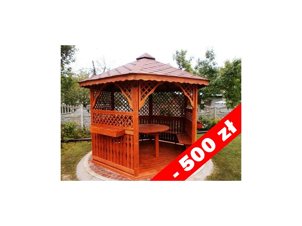 Sechseckiger Pavillon S2a ∅ 3,9m 12m2