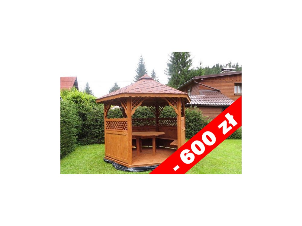 Hexagonal gazebo S2a ∅ 5.0m 20m2