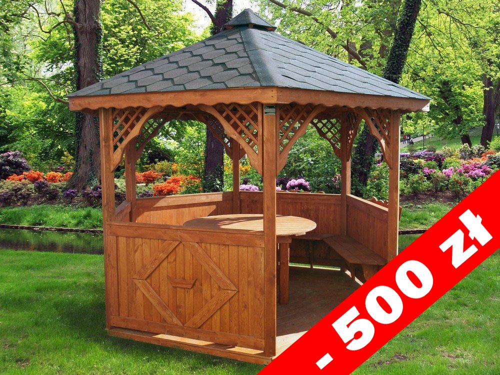 Hexagonal gazebo S3 ∅ 3.2m 8m2