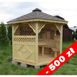 Sechseckiger Pavillon S3a ∅ 3,9m 12m2