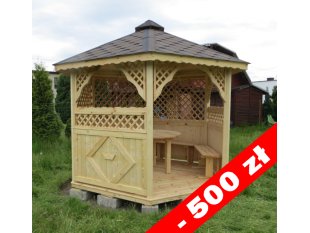 Sechseckiger Pavillon S3a ∅ 3,9m 12m2