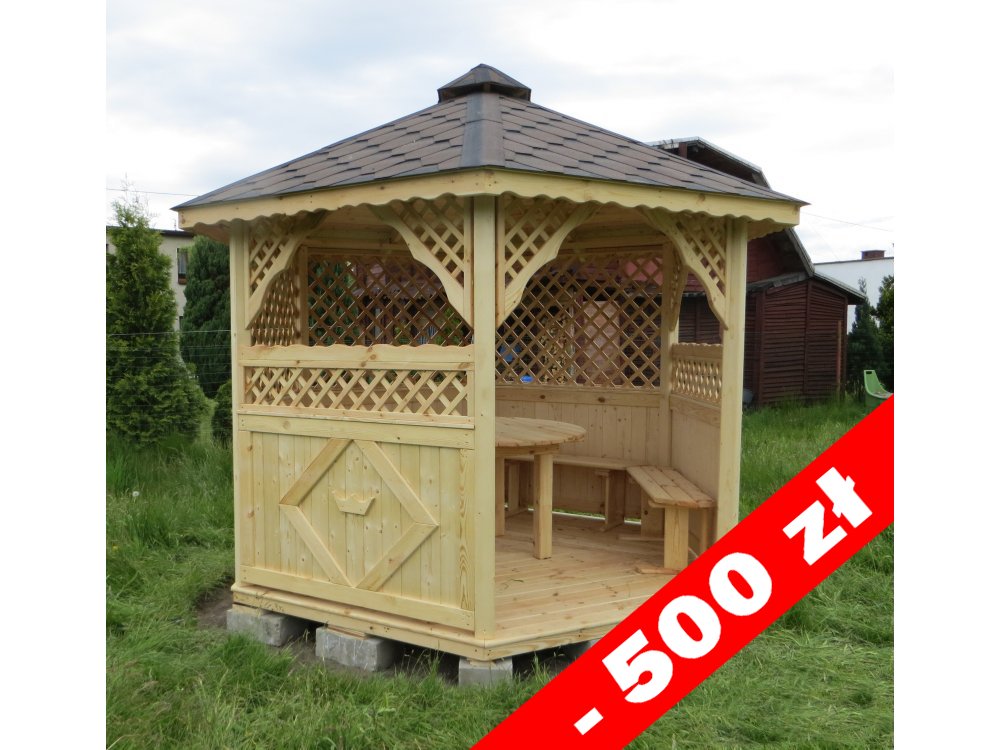 Sechseckiger Pavillon S3a ∅ 3,9m 12m2