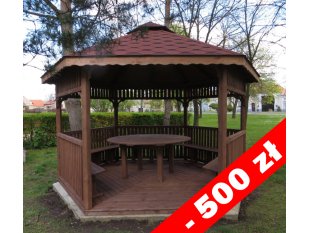 Sechseckiger Pavillon S4 ∅ 3,9m 12m2