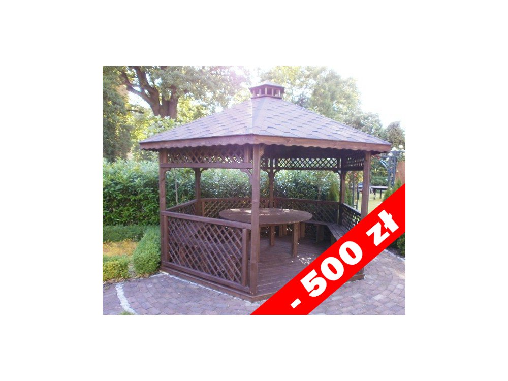 Sechseckiger Pavillon S4a ∅ 3,2m 8m2