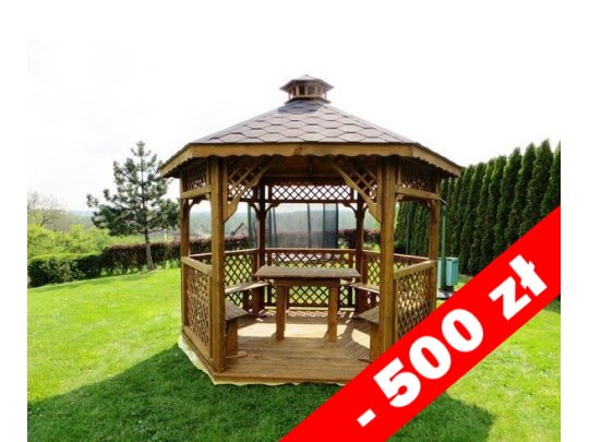 Sechseckiger Pavillon S4a ∅ 3,9m 12m2