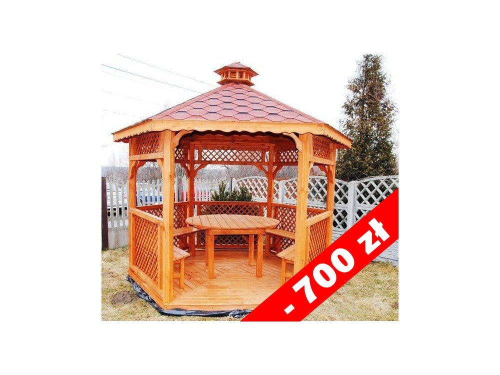 Sechseckiger Pavillon S4a ∅ 6,0m 28m2