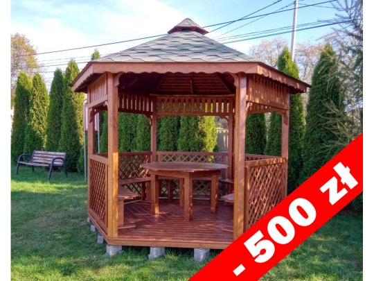 Sechseckiger Pavillon S4b ∅ 3,2m 8m2