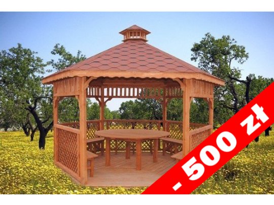 Sechseckiger Pavillon S4b ∅ 3,9m 12m2