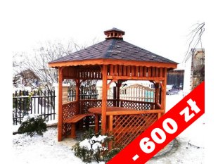 Sechseckiger Pavillon S4b ∅ 5,0m 20m2