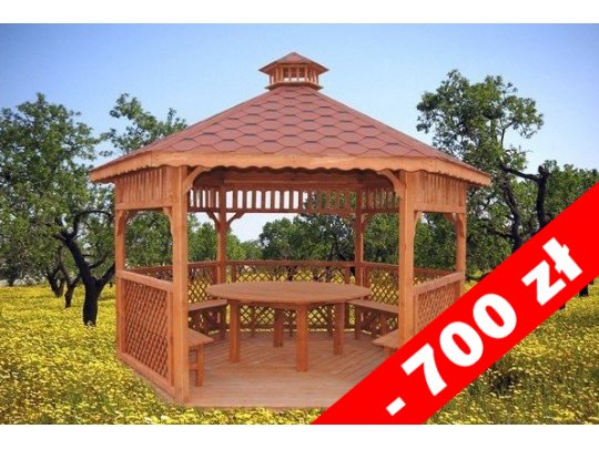 Sechseckiger Pavillon S4b ∅ 6,0m 28m2