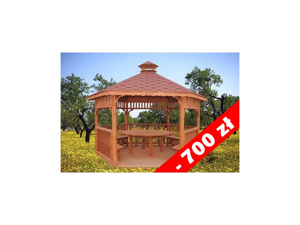 Hexagonal gazebo S4b ∅ 6.0m 28m2