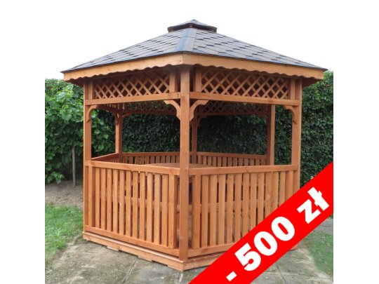 Sechseckiger Pavillon S4c ∅ 3,2m 8m2
