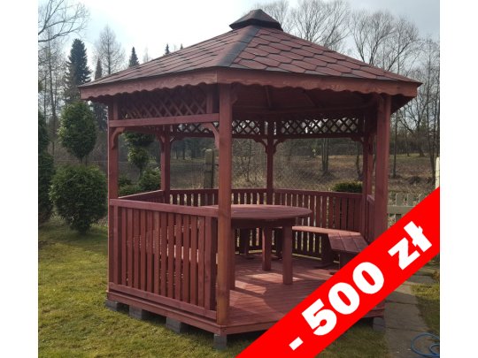 Sechseckiger Pavillon S4c ∅ 3,9m 12m2