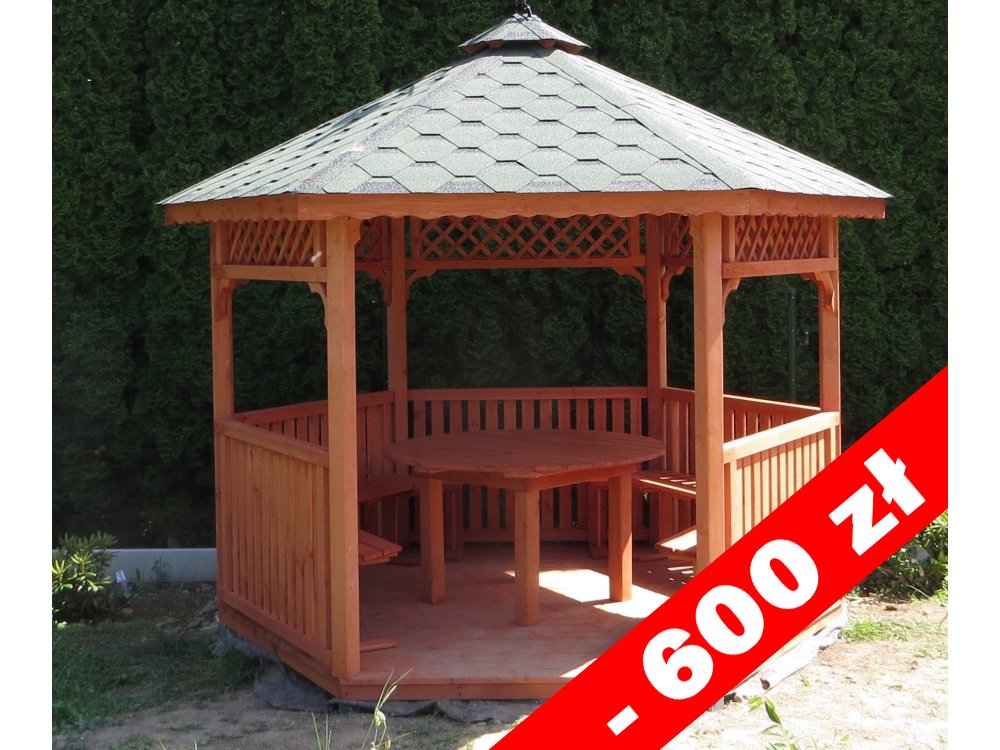 Sechseckiger Pavillon S4c ∅ 5,0m 20m2