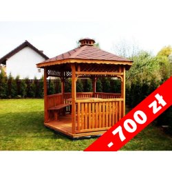 Sechseckiger Pavillon S4c ∅ 6,0m 28m2