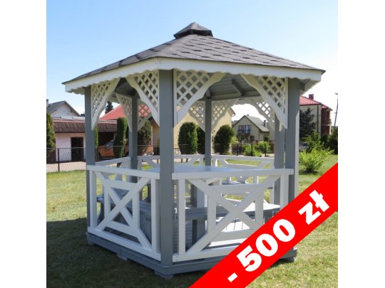 Sechseckiger Pavillon S5 ∅ 3,2m 8m2