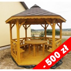 Hexagonal gazebo S5a ∅ 3.9m 12m2