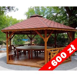 Sechseckiger Pavillon S5a ∅ 5,0m 20m2